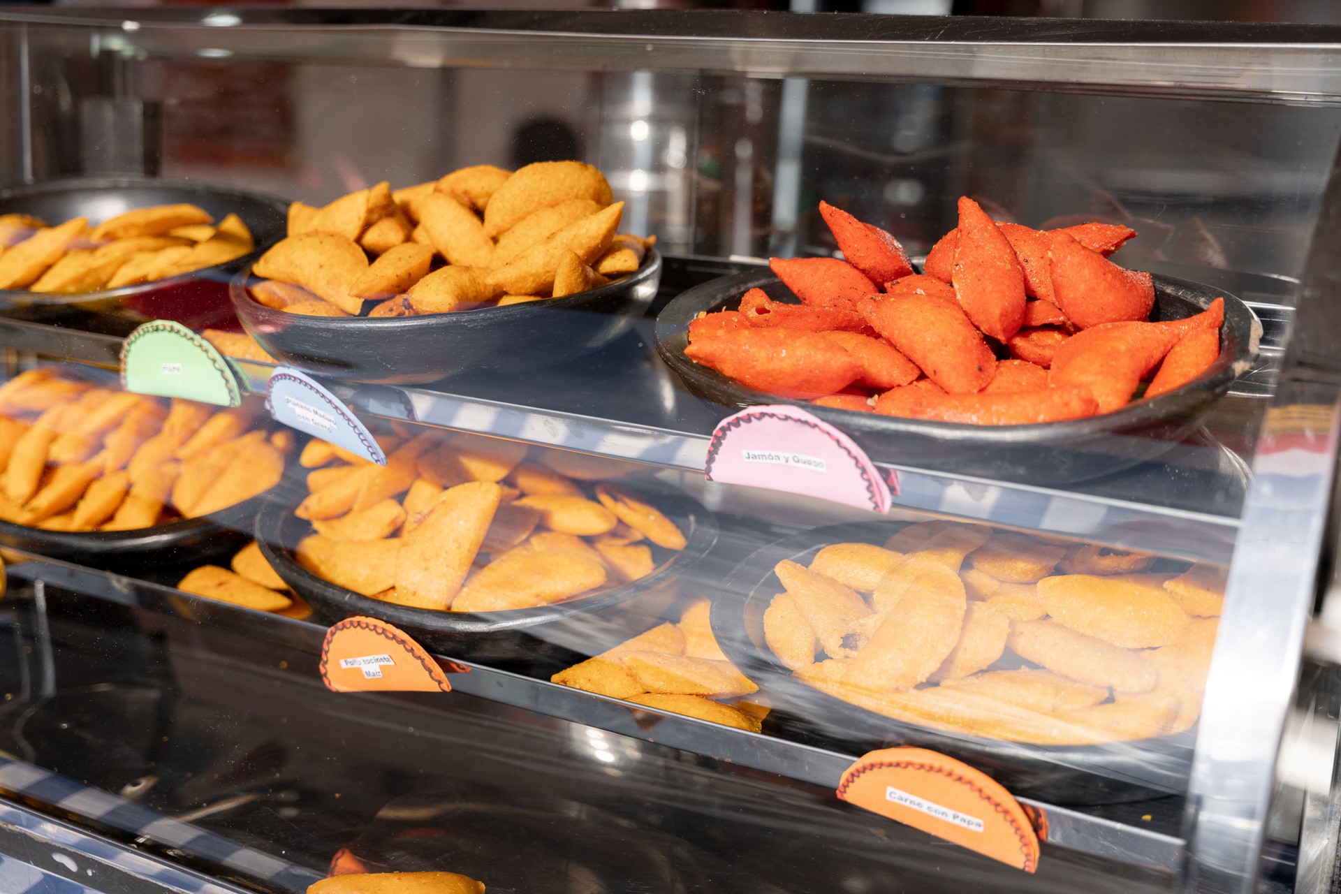 Traditional Latin Empanadas at Street Market Stall